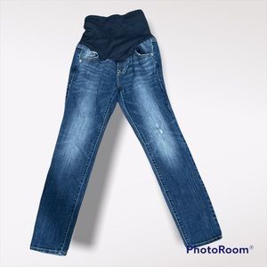 Size 6 short maternity blue jeans